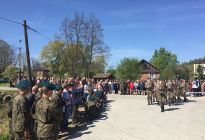 Uroczystość nadania imienia, barw oraz wręczenia sztandaru Jednostce Strzeleckiej 2020 Hrubieszów w miejscowości Tuczępy, 28.04.2018