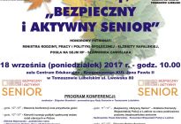 Wojewódzka Konferencja BEZPIECZNY I AKTYWNY SENIOR 18.09.2017
